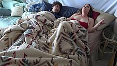 Horny stepson gets caught cheating with his stepmom in bed